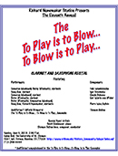 To Play is to Blow 2013