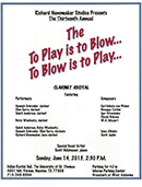 To Play is to Blow, To Blow is to Play 2015